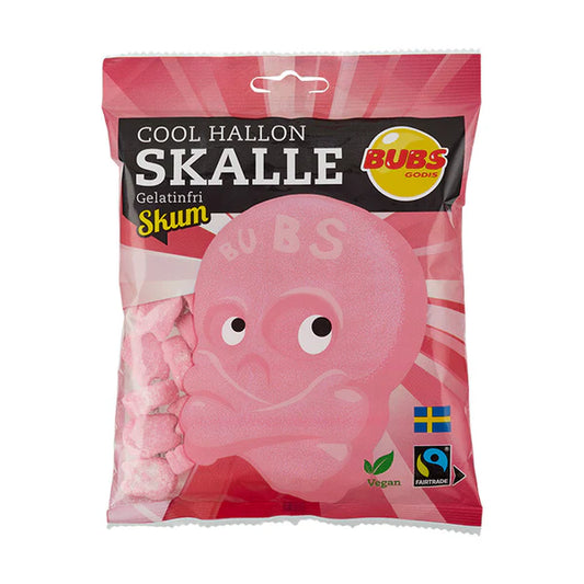 BUBS Goody Sour Raspberry Foam Skulls 90g