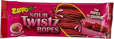 ZAPPO Sour Twistz Rope Strawberry